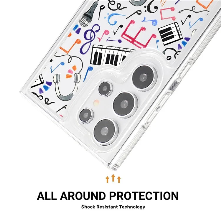 For Samsung Galaxy S24 Ultra Case Pattern Print Design TPU Shockproof Phone Cover