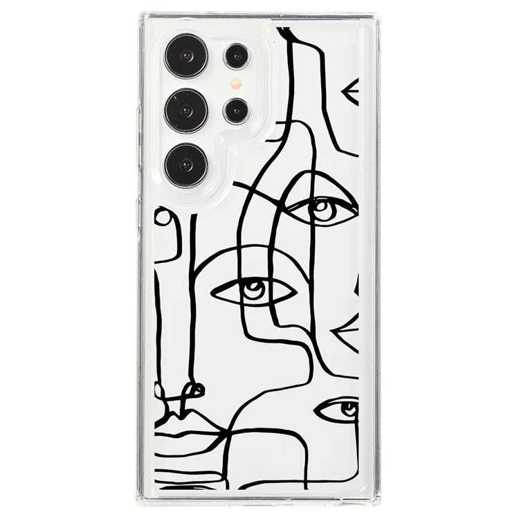 For Samsung Galaxy S24 Ultra Case Pattern Print Design TPU Shockproof Phone Cover