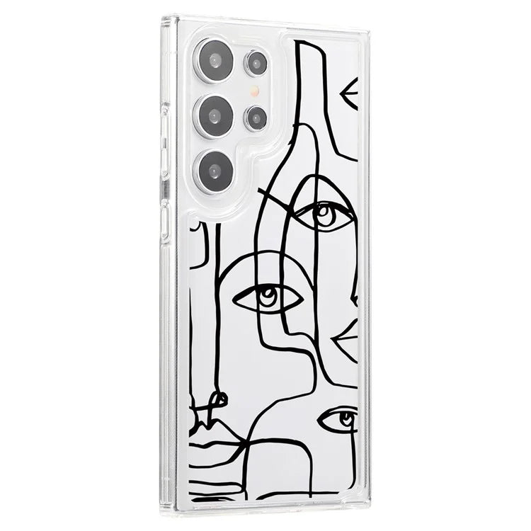 For Samsung Galaxy S24 Ultra Case Pattern Print Design TPU Shockproof Phone Cover