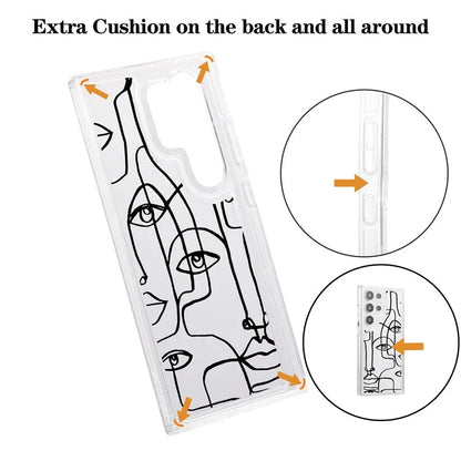 For Samsung Galaxy S24 Ultra Case Pattern Print Design TPU Shockproof Phone Cover