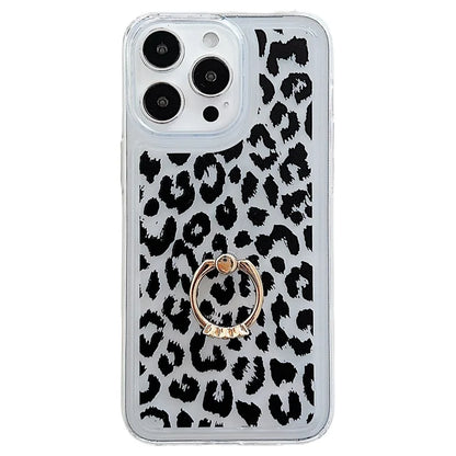 For iPhone 15 Pro Max Case Soft TPU Ring Kickstand Phone Cover