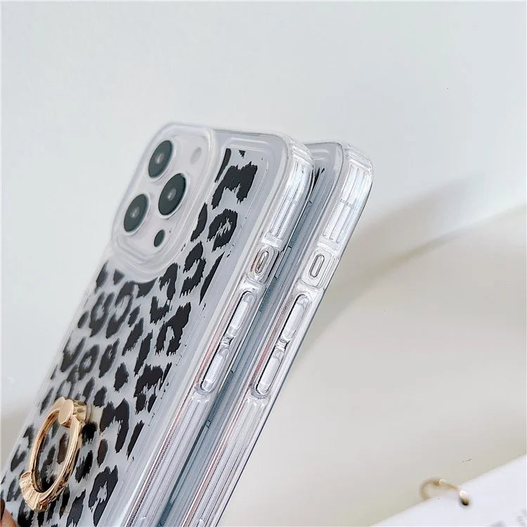 For iPhone 15 Pro Max Case Soft TPU Ring Kickstand Phone Cover