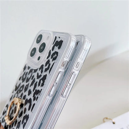 For iPhone 15 Pro Max Case Soft TPU Ring Kickstand Phone Cover