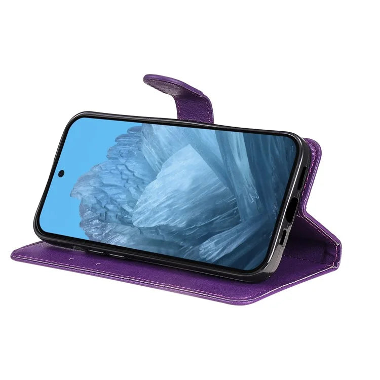 KT Leather Series-2 for Google Pixel 9 Case Stand Wrist Strap Solid Color Phone Cover