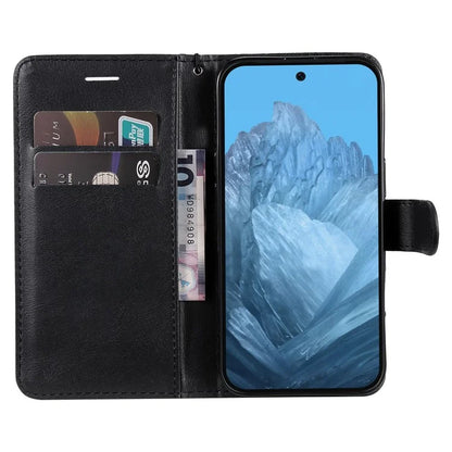 KT Leather Series-2 for Google Pixel 9 Case Stand Wrist Strap Solid Color Phone Cover