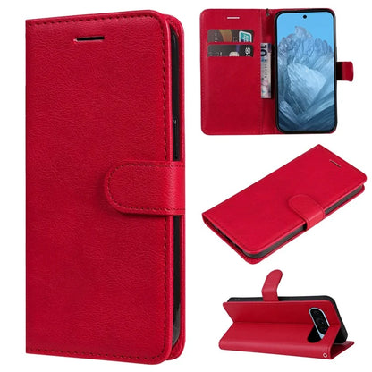 KT Leather Series-2 for Google Pixel 9 Case Stand Wrist Strap Solid Color Phone Cover