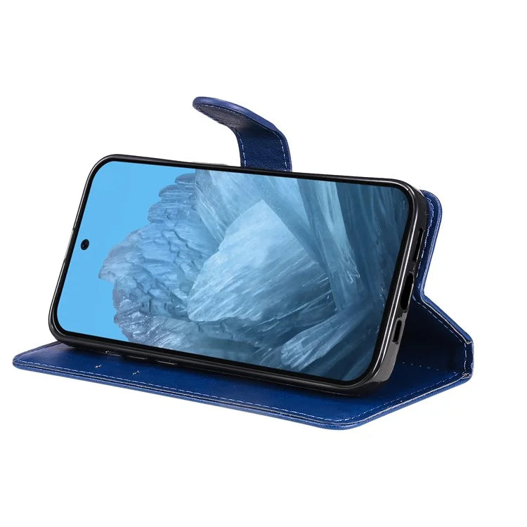 KT Leather Series-2 for Google Pixel 9 Case Stand Wrist Strap Solid Color Phone Cover