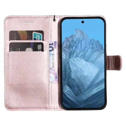 KT Leather Series-2 for Google Pixel 9 Case Stand Wrist Strap Solid Color Phone Cover
