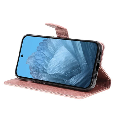 KT Leather Series-2 for Google Pixel 9 Case Stand Wrist Strap Solid Color Phone Cover