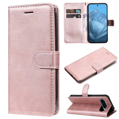 KT Leather Series-2 for Google Pixel 9 Case Stand Wrist Strap Solid Color Phone Cover