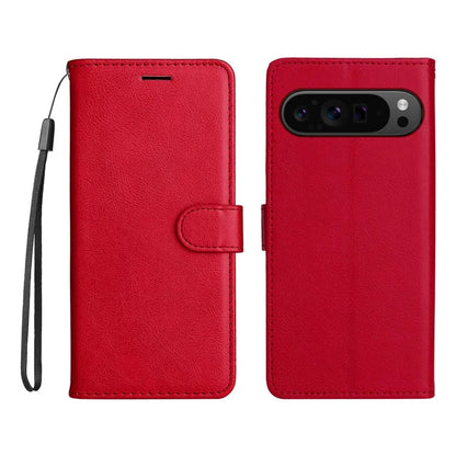 KT Leather Series-2 for Google Pixel 9 Pro Phone Case Flip Wallet Solid Color Phone Cover