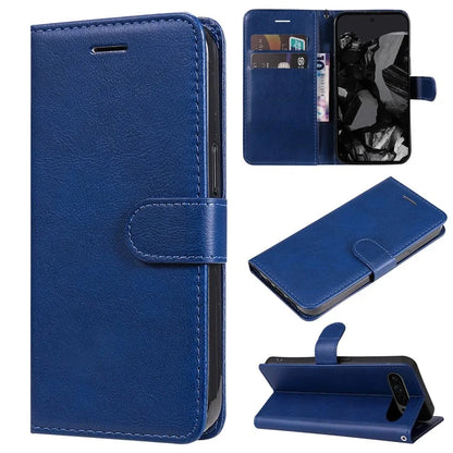 KT Leather Series-2 for Google Pixel 9 Pro Phone Case Flip Wallet Solid Color Phone Cover