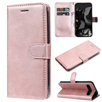 KT Leather Series-2 for Google Pixel 9 Pro Phone Case Flip Wallet Solid Color Phone Cover