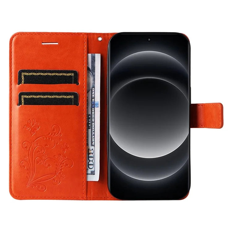 KT Imprinting Flower Series-2 For Xiaomi 14 Ultra Wallet Phone Case Pattern Imprinted Leather Flip Cover