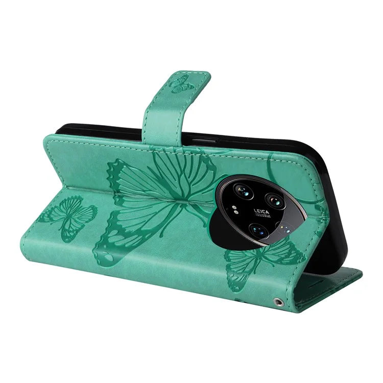 KT Imprinting Flower Series-2 For Xiaomi 14 Ultra Wallet Phone Case Pattern Imprinted Leather Flip Cover