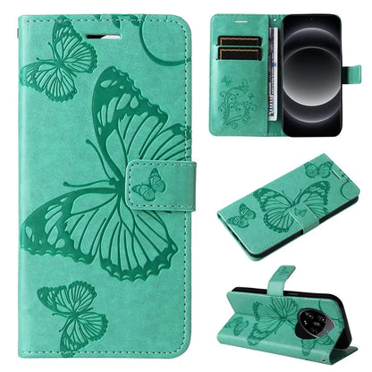 KT Imprinting Flower Series-2 For Xiaomi 14 Ultra Wallet Phone Case Pattern Imprinted Leather Flip Cover