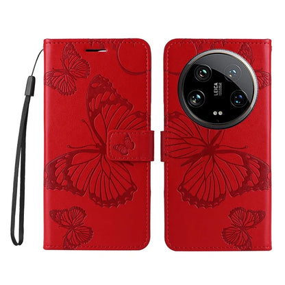 KT Imprinting Flower Series-2 For Xiaomi 14 Ultra Wallet Phone Case Pattern Imprinted Leather Flip Cover