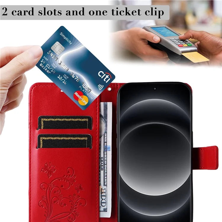 KT Imprinting Flower Series-2 For Xiaomi 14 Ultra Wallet Phone Case Pattern Imprinted Leather Flip Cover