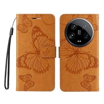 KT Imprinting Flower Series-2 For Xiaomi 14 Ultra Wallet Phone Case Pattern Imprinted Leather Flip Cover