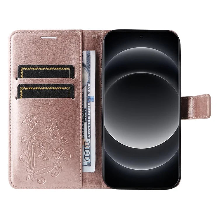 KT Imprinting Flower Series-2 For Xiaomi 14 Ultra Wallet Phone Case Pattern Imprinted Leather Flip Cover