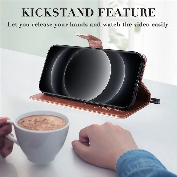 KT Imprinting Flower Series-2 For Xiaomi 14 Ultra Wallet Phone Case Pattern Imprinted Leather Flip Cover