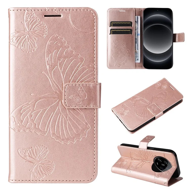 KT Imprinting Flower Series-2 For Xiaomi 14 Ultra Wallet Phone Case Pattern Imprinted Leather Flip Cover