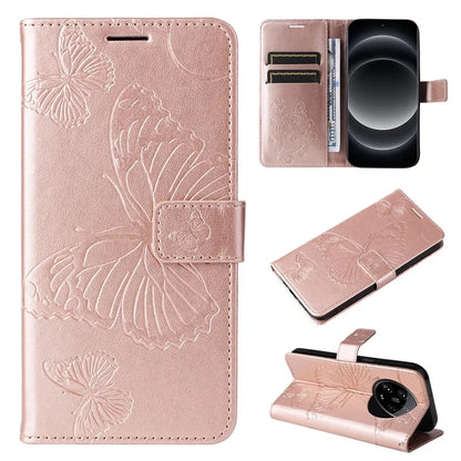 KT Imprinting Flower Series-2 For Xiaomi 14 Ultra Wallet Phone Case Pattern Imprinted Leather Flip Cover