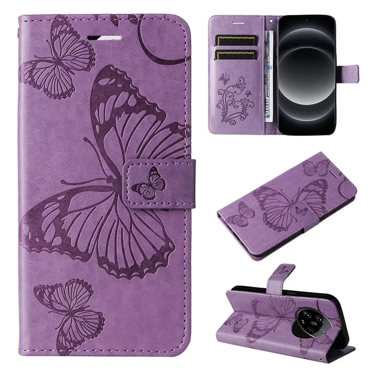 KT Imprinting Flower Series-2 For Xiaomi 14 Ultra Wallet Phone Case Pattern Imprinted Leather Flip Cover
