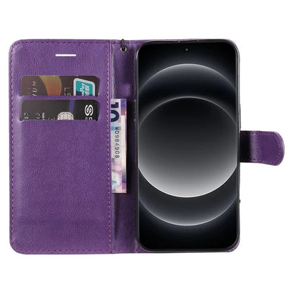 KT Leather Series-2 for Xiaomi 14 Ultra Wallet Case Solid Color Leather Flip Phone Cover