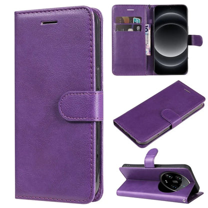 KT Leather Series-2 for Xiaomi 14 Ultra Wallet Case Solid Color Leather Flip Phone Cover