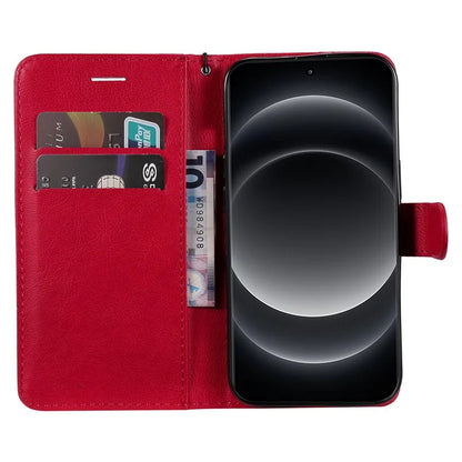 KT Leather Series-2 for Xiaomi 14 Ultra Wallet Case Solid Color Leather Flip Phone Cover