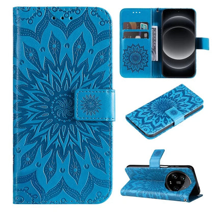 KT Imprinting Flower Series-1 For Xiaomi 14 Ultra Case Leather Wallet Phone Cover with Stand
