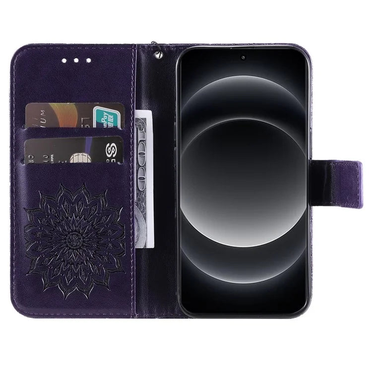 KT Imprinting Flower Series-1 For Xiaomi 14 Ultra Case Leather Wallet Phone Cover with Stand