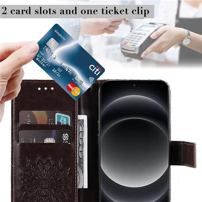 KT Imprinting Flower Series-1 For Xiaomi 14 Ultra Case Leather Wallet Phone Cover with Stand