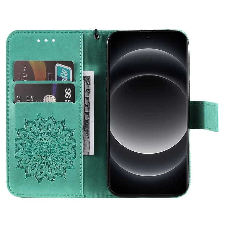 KT Imprinting Flower Series-1 For Xiaomi 14 Ultra Case Leather Wallet Phone Cover with Stand