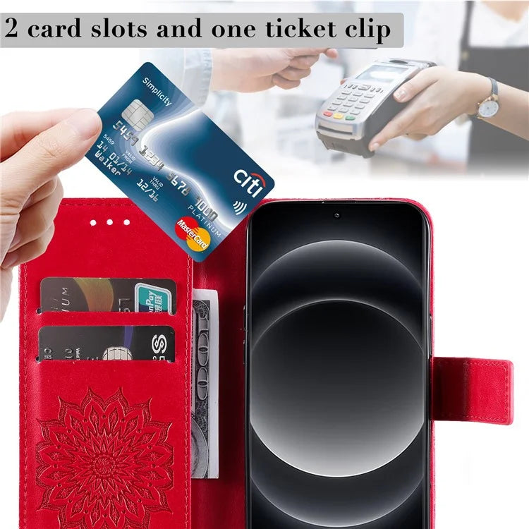 KT Imprinting Flower Series-1 For Xiaomi 14 Ultra Case Leather Wallet Phone Cover with Stand