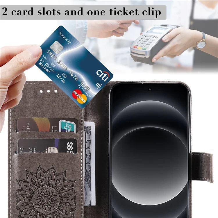 KT Imprinting Flower Series-1 For Xiaomi 14 Ultra Case Leather Wallet Phone Cover with Stand