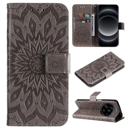 KT Imprinting Flower Series-1 For Xiaomi 14 Ultra Case Leather Wallet Phone Cover with Stand