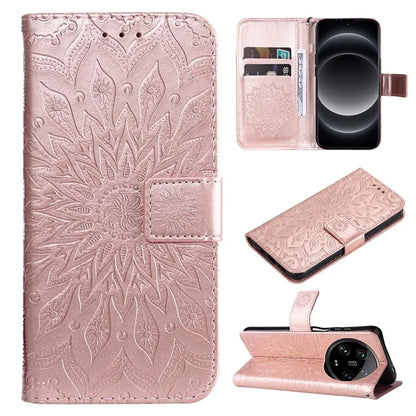 KT Imprinting Flower Series-1 For Xiaomi 14 Ultra Case Leather Wallet Phone Cover with Stand
