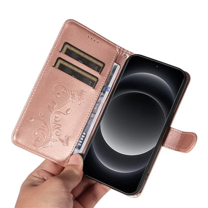 For Xiaomi 14 Ultra Leather Case Butterfly Flower Pattern Imprinted Wallet Phone Cover