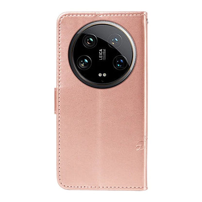 For Xiaomi 14 Ultra Leather Case Butterfly Flower Pattern Imprinted Wallet Phone Cover