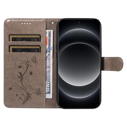 For Xiaomi 14 Ultra Leather Case Butterfly Flower Pattern Imprinted Wallet Phone Cover
