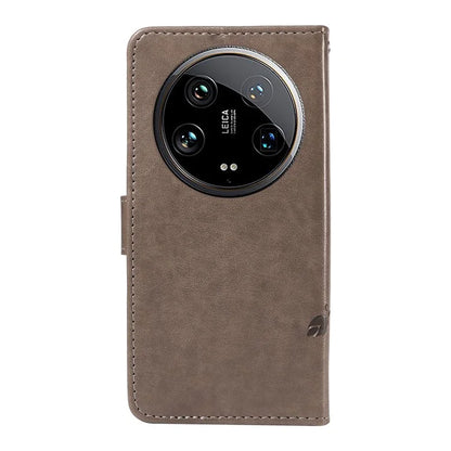 For Xiaomi 14 Ultra Leather Case Butterfly Flower Pattern Imprinted Wallet Phone Cover