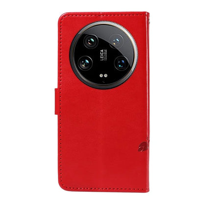 For Xiaomi 14 Ultra Leather Case Butterfly Flower Pattern Imprinted Wallet Phone Cover