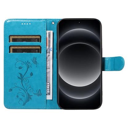 For Xiaomi 14 Ultra Leather Case Butterfly Flower Pattern Imprinted Wallet Phone Cover
