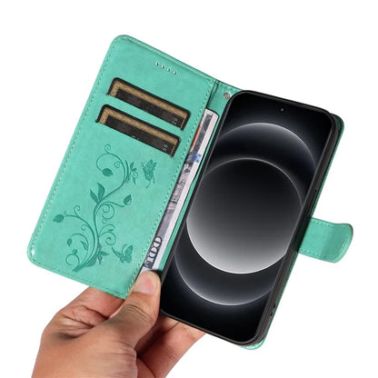 For Xiaomi 14 Ultra Leather Case Butterfly Flower Pattern Imprinted Wallet Phone Cover