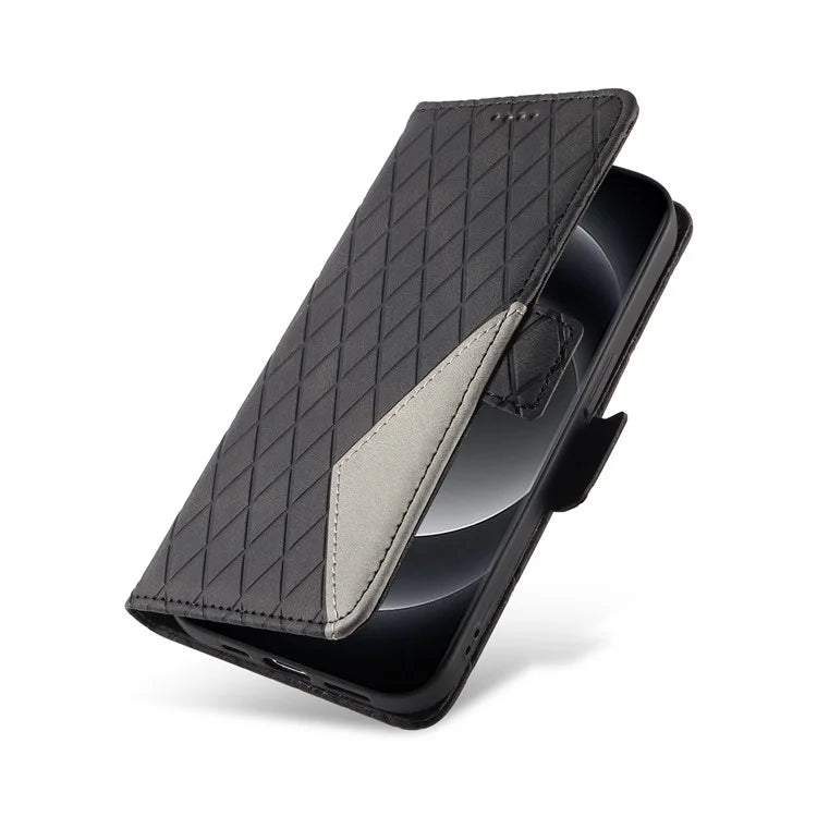 For Xiaomi 14 Ultra Case Imprinted Rhombus Grid Pattern Wallet Phone Cover