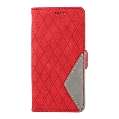 For Xiaomi 14 Ultra Case Imprinted Rhombus Grid Pattern Wallet Phone Cover