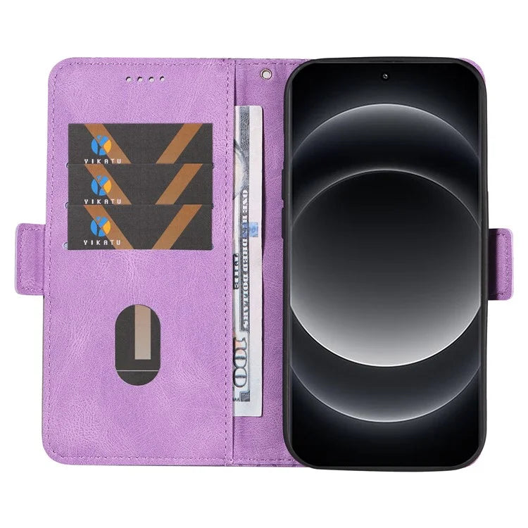 For Xiaomi 14 Ultra Case Imprinted Rhombus Grid Pattern Wallet Phone Cover