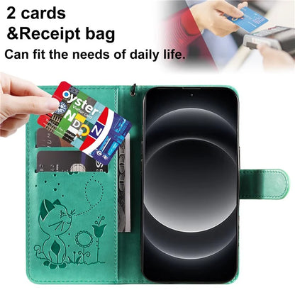 KT Imprinting Flower Series-4 For Xiaomi 14 Ultra Cover Leather Phone Case with Wallet Card Holder
